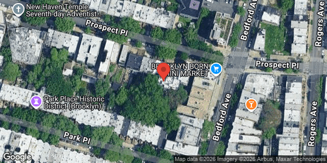 Aerial map of 678 PROSPECT PLACE, Brooklyn
