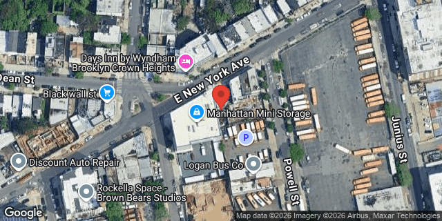 Aerial map of 1698 EAST NEW YORK AVENUE, Brooklyn