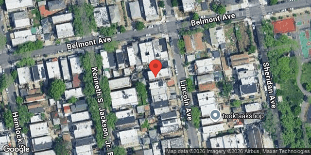 Aerial map of 604 LINCOLN AVENUE, Brooklyn