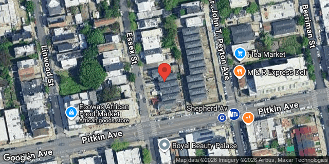 Aerial map of 395 ESSEX STREET, Brooklyn