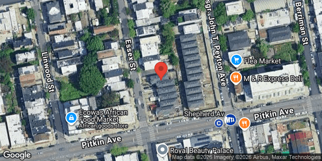 Aerial map of 393 ESSEX STREET, Brooklyn