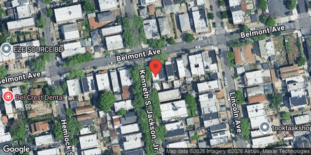 Aerial map of 1114 BELMONT AVENUE, Brooklyn