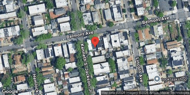 Aerial map of 1116 BELMONT AVENUE, Brooklyn