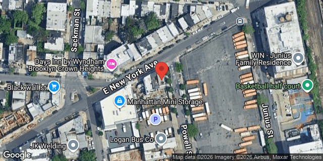 Aerial map of 1710 EAST NEW YORK AVENUE, Brooklyn