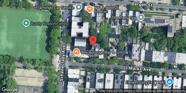 Aerial map of 1117 ST MARKS AVENUE, Brooklyn