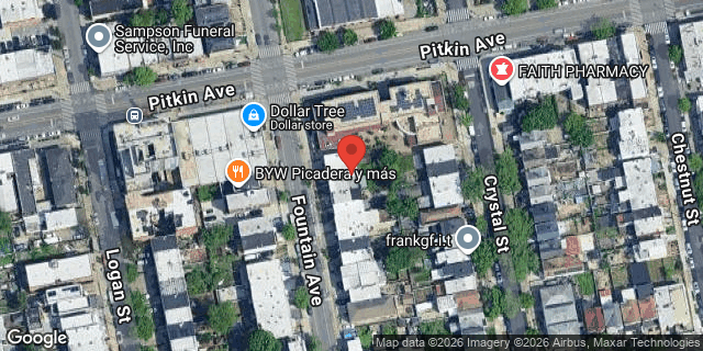 Aerial map of 223 FOUNTAIN AVENUE, Brooklyn
