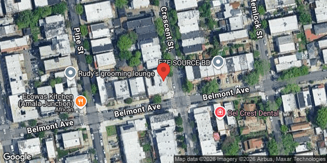 Aerial map of 1063 BELMONT AVENUE, Brooklyn