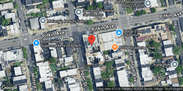 Aerial map of 2602 PITKIN AVENUE, Brooklyn