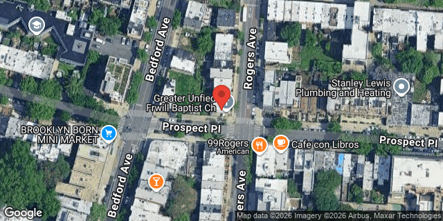 Aerial map of 66 ROGERS AVENUE, Brooklyn