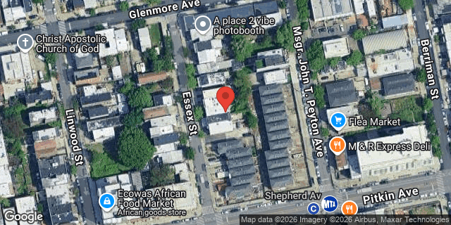 Aerial map of 383 ESSEX STREET, Brooklyn