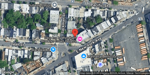 Aerial map of 2451 DEAN STREET, Brooklyn