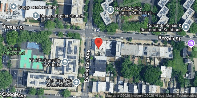 Aerial map of 1662 BERGEN STREET, Brooklyn