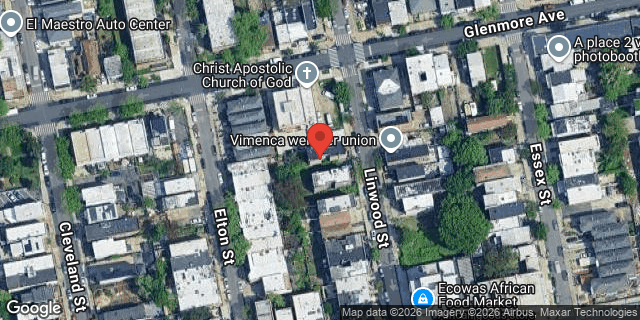 Aerial map of 438 LINWOOD STREET, Brooklyn