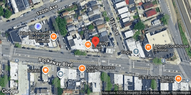 Aerial map of 134-11 ROCKAWAY BOULEVARD, Queens