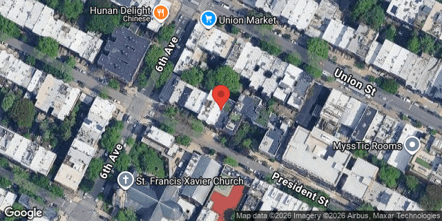 Aerial map of 751 PRESIDENT STREET, Brooklyn