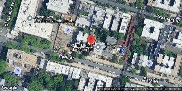 Aerial map of 589 PARK PLACE, Brooklyn