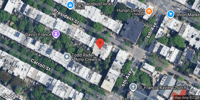 Aerial map of 722 PRESIDENT STREET, Brooklyn