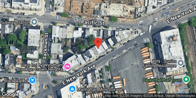Aerial map of 1707 EAST NEW YORK AVENUE, Brooklyn