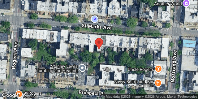 Aerial map of 672 ST MARKS AVENUE, Brooklyn