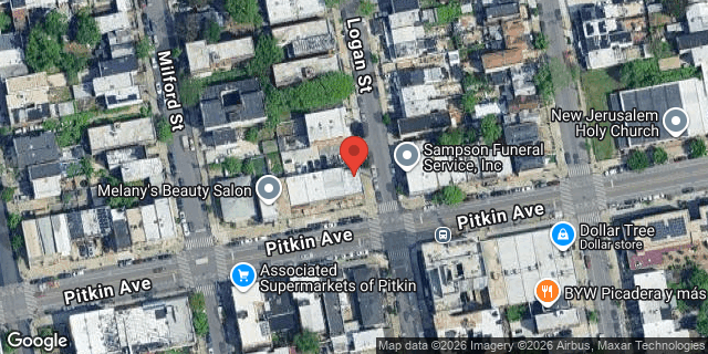 Aerial map of 2599 PITKIN AVENUE, Brooklyn
