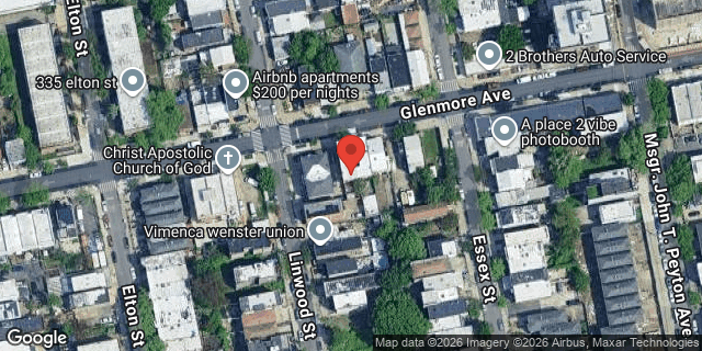 Aerial map of 750 GLENMORE AVENUE, Brooklyn