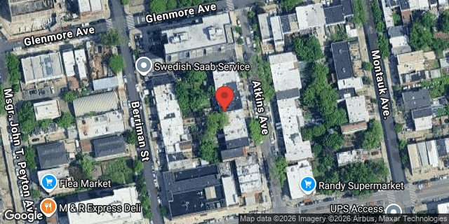 Aerial map of 166 ATKINS AVENUE, Brooklyn