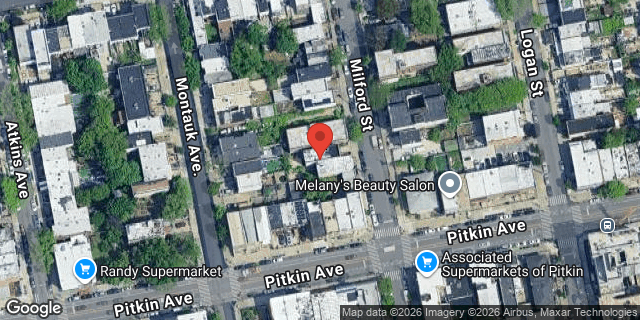 Aerial map of 184 MILFORD STREET, Brooklyn