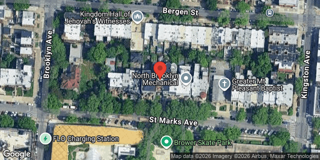 Aerial map of 863 ST MARKS AVE, Brooklyn