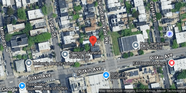 Aerial map of 202 FOUNTAIN AVENUE, Brooklyn