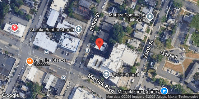 Aerial map of 133-33 233 STREET, Queens