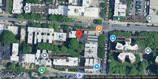 Aerial map of 1366 BERGEN STREET, Brooklyn