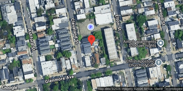Aerial map of 389 CLEVELAND STREET, Brooklyn