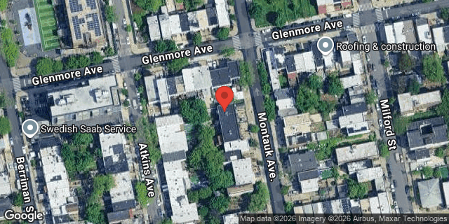 Aerial map of 162 MONTAUK AVENUE, Brooklyn