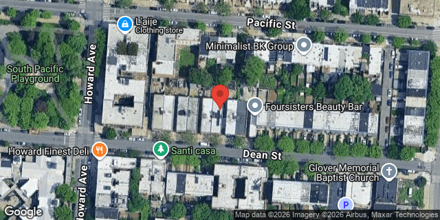 Aerial map of 2089 DEAN STREET, Brooklyn