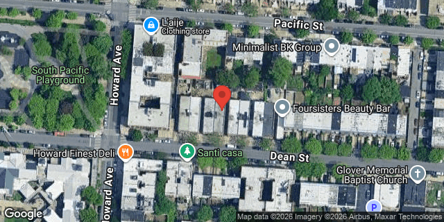 Aerial map of 2083 DEAN STREET, Brooklyn