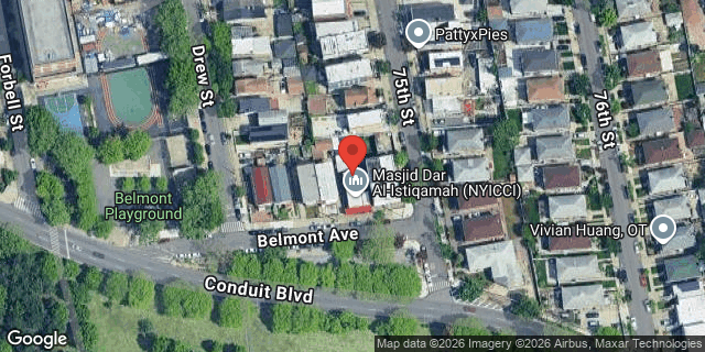 Aerial map of 1239 BELMONT AVENUE, Brooklyn
