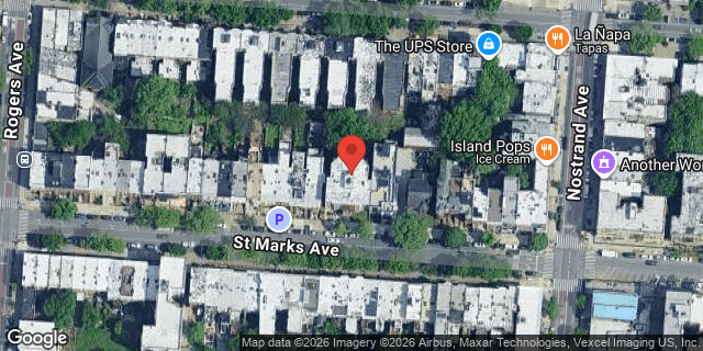 Aerial map of 665 ST MARKS AVENUE, Brooklyn
