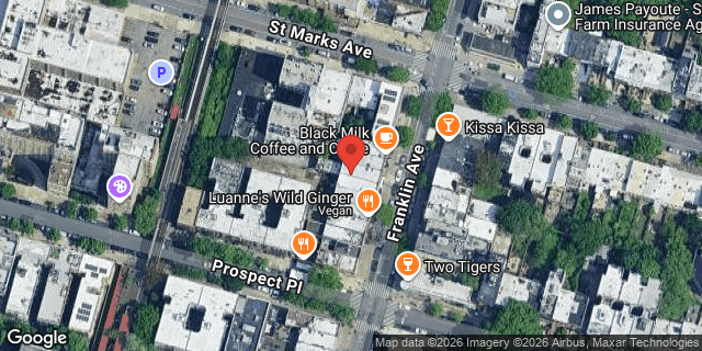 Aerial map of 670 FRANKLIN AVENUE, Brooklyn