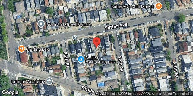 Aerial map of 85-14 SUTTER AVENUE, Queens