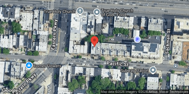 Aerial map of 2349 PACIFIC STREET, Brooklyn