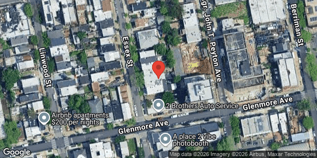 Aerial map of 345 ESSEX STREET, Brooklyn