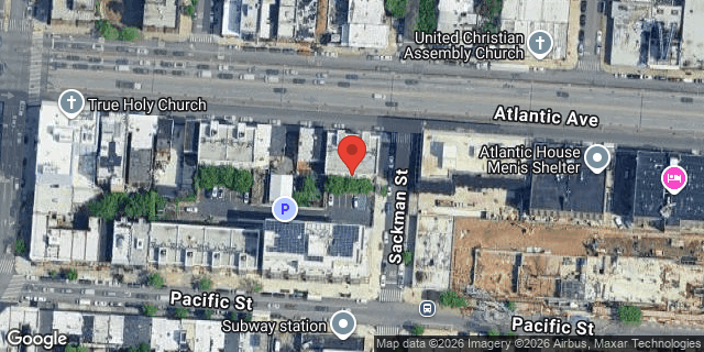 Aerial map of ATLANTIC AVE, Brooklyn