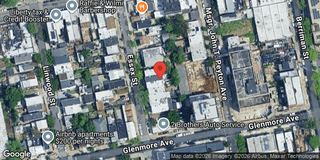 Aerial map of 339 ESSEX STREET, Brooklyn