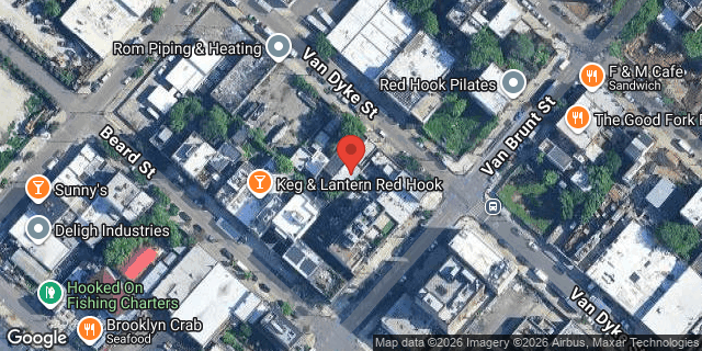 Aerial map of 145 VAN DYKE STREET, Brooklyn