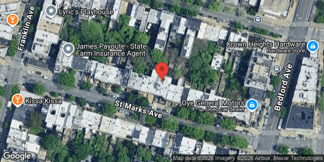 Aerial map of 579 ST MARKS AVENUE, Brooklyn