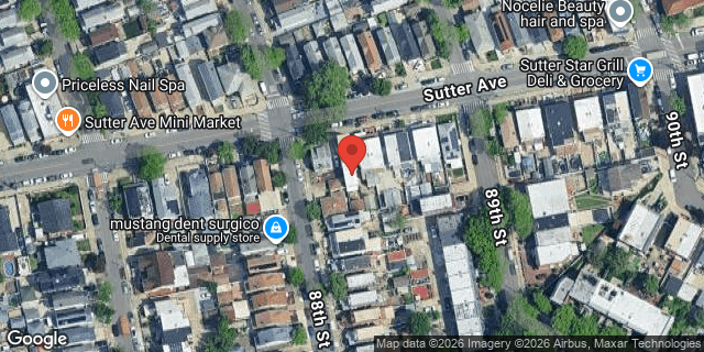 Aerial map of 88-06 SUTTER AVENUE, Queens