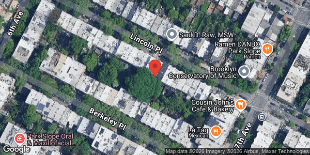 Aerial map of 134 LINCOLN PLACE, Brooklyn