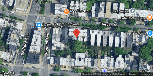 Aerial map of 1032 BERGEN STREET, Brooklyn