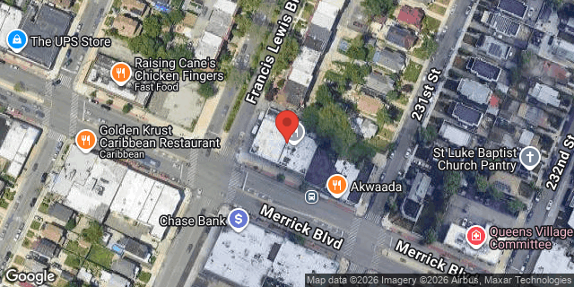 Aerial map of 231-01 MERRICK BOULEVARD, Queens