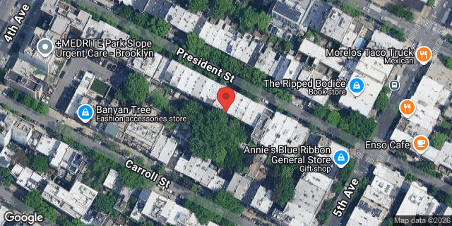Aerial map of 628A PRESIDENT STREET, Brooklyn